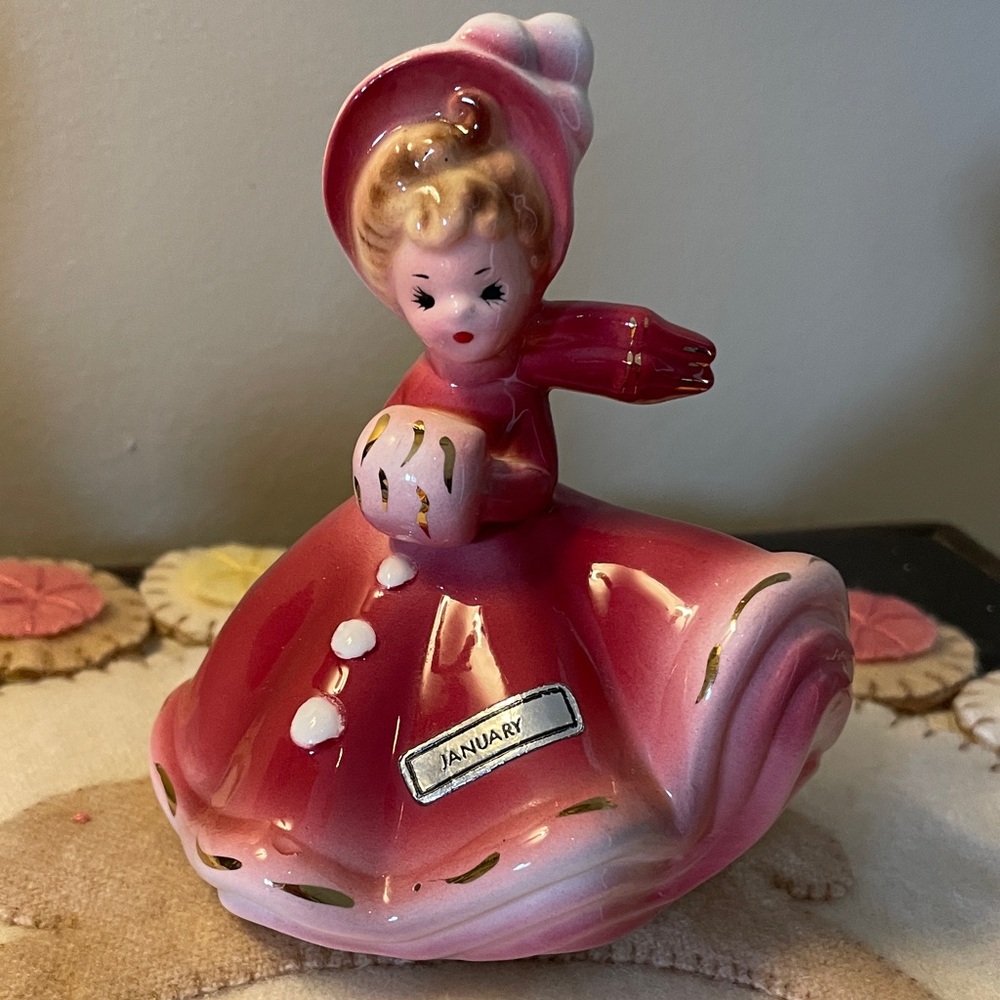 Vintage Josef Originals JANUARY Doll of the Month Figurine